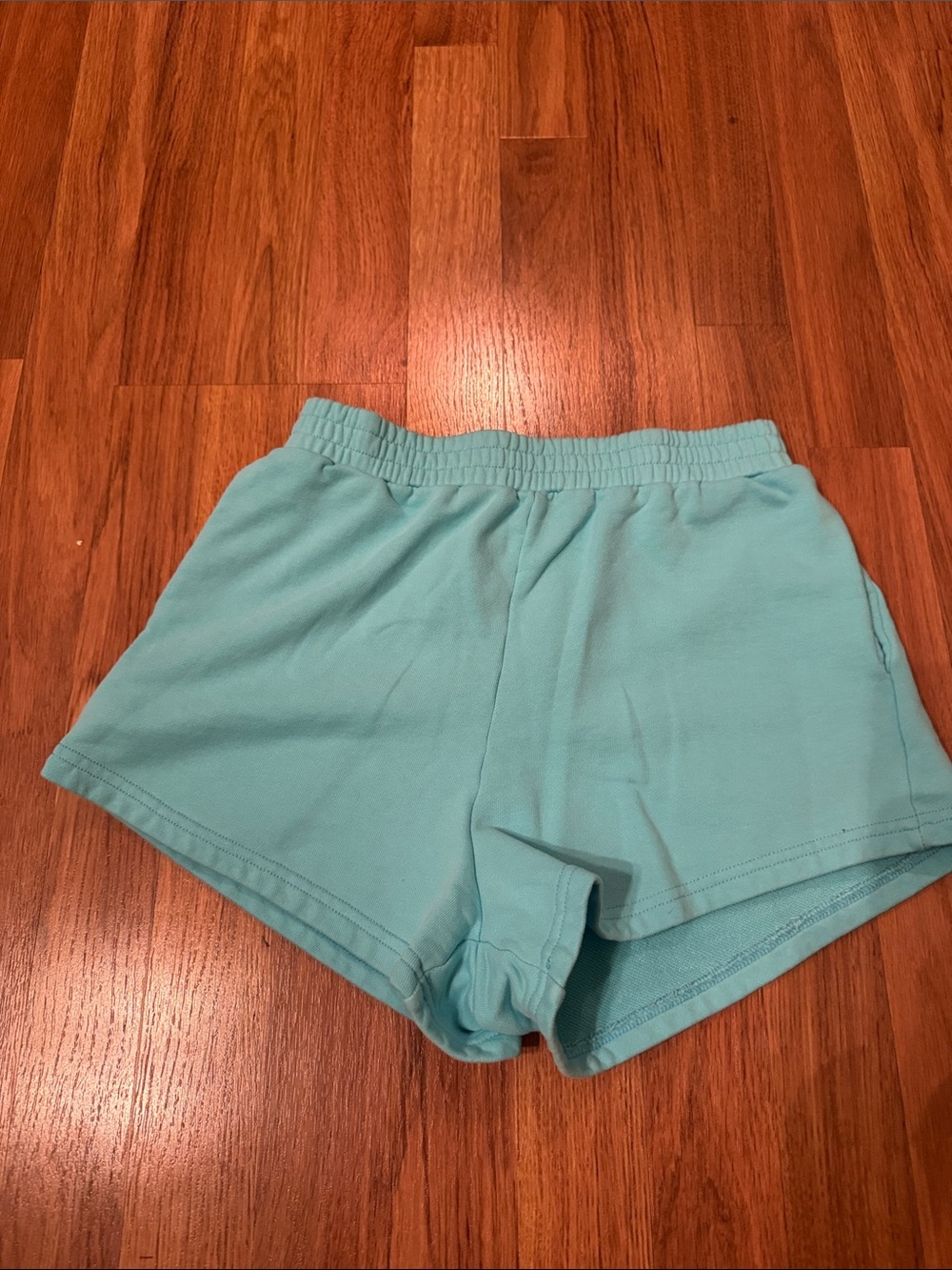 Women's Teal Athletic Shorts with Elastic Waist